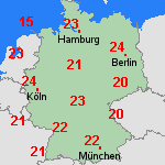 Vorhersage Di, 20.05. Deutschland