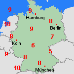 Vorhersage Sa, 13.12. Deutschland