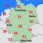 Vorhersage Fr, 19.06. Deutschland